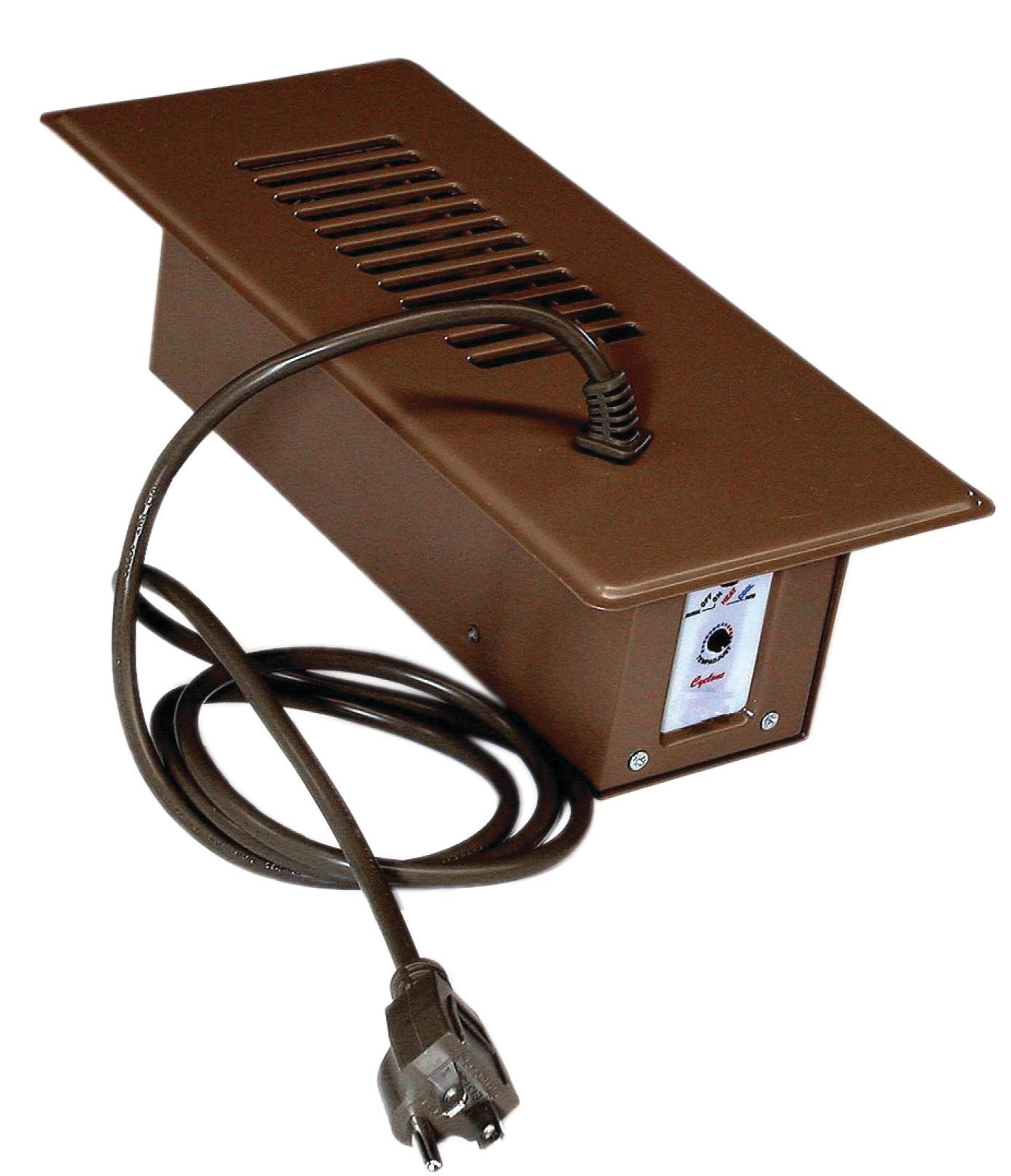 Register Booster Fan Plus with Built-In Thermostat, Brown Overhead_Plunge