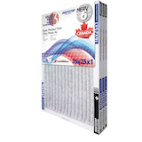 Duststop MERV 6 Basic Pleated Air Filters, 16 x 25 x 1-in, 3-pk Front_Angled_Left