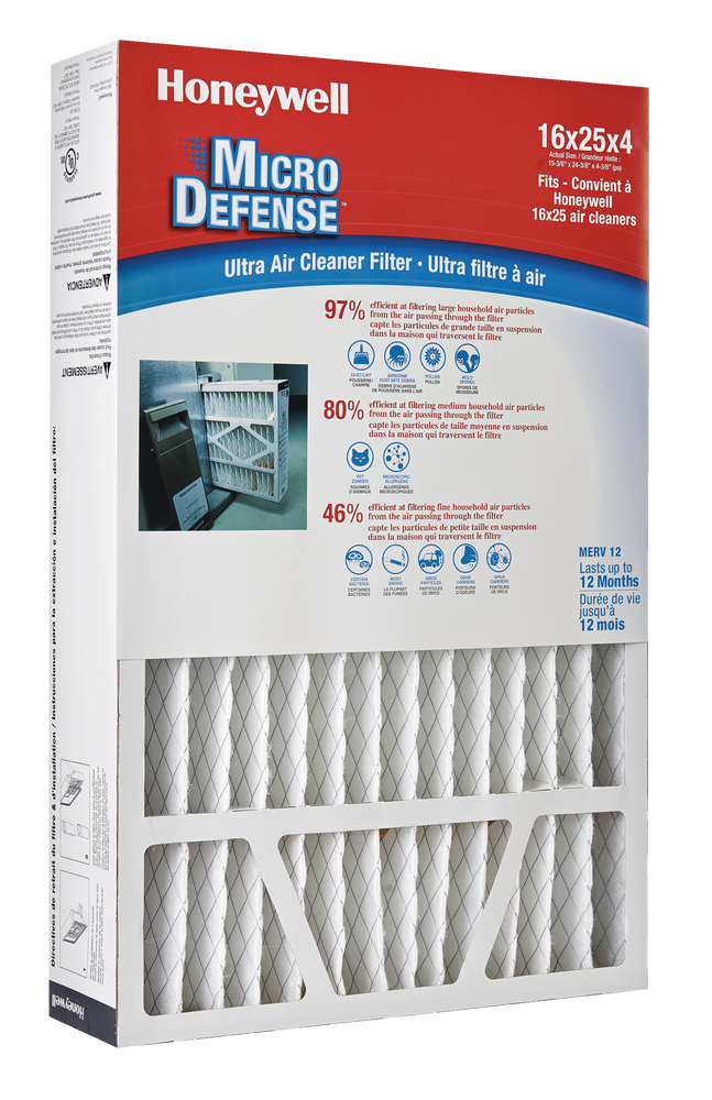 Honeywell Micro Defense MERV 8 Ultra Furnace Air Cleaner Filters, 16 x