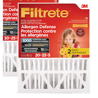 Filtrete™ Allergen Defense Micro Allergen Filter, MPR 1000, 20-in x 25-in x 5-in, 2-pk Front_Flat