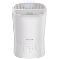 Honeywell HWM445WC Top-Fill Warm Mist Air Humidifier with Humidistat, Essential Oil Cup & Auto-Off, White, 5.7-L Front_Elevated