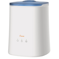 Crane EE-6909 Air Humidifier, Ultrasonic Cool Mist Top-Fill, Aroma Diffuser & Night-Light, White, 1.2-Gallon Front_Three_Fourths_Angled_Left