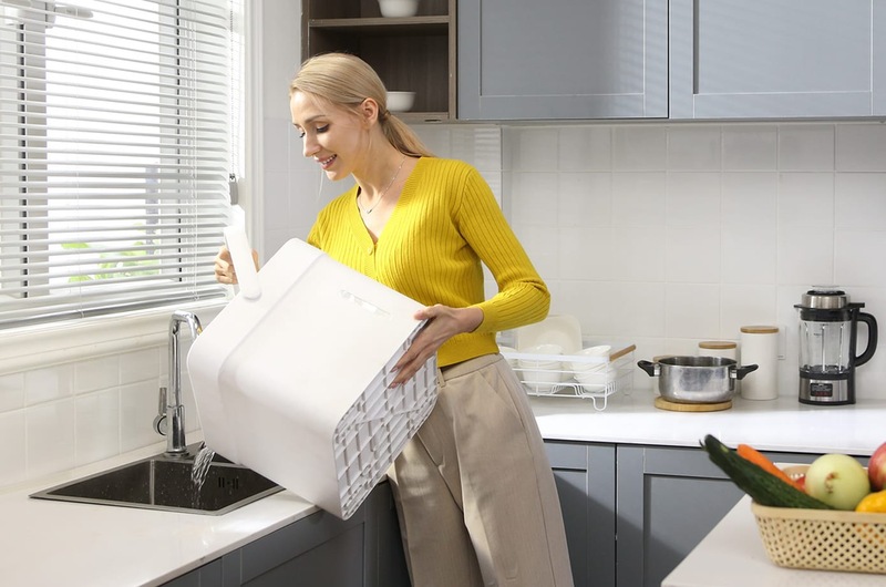 Midea MC50MSWBA3RC Compact 50 Pint Cube Dehumidifier with Smart WiFi