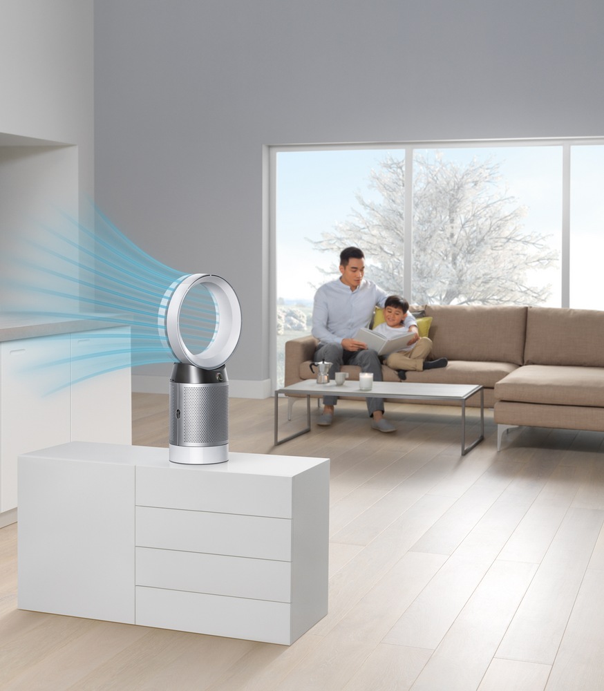 Dyson Pure Cool™ HEPA Air Purifier & Fan, White/Silver, (DP04