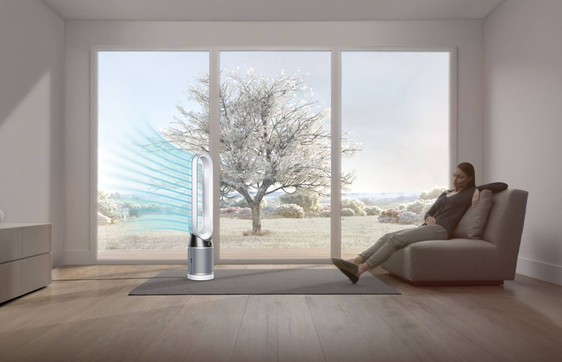 Dyson Pure Cool™ HEPA Air Purifier & Fan Tower, White/Silver (TP04