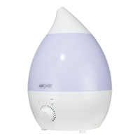 AIRCARE Humidifier AUV20AWHTCN Aurora Ultrasonic Cool Mist with Light, White, 3.78-L Front_Three_Fourths_Angled_Left