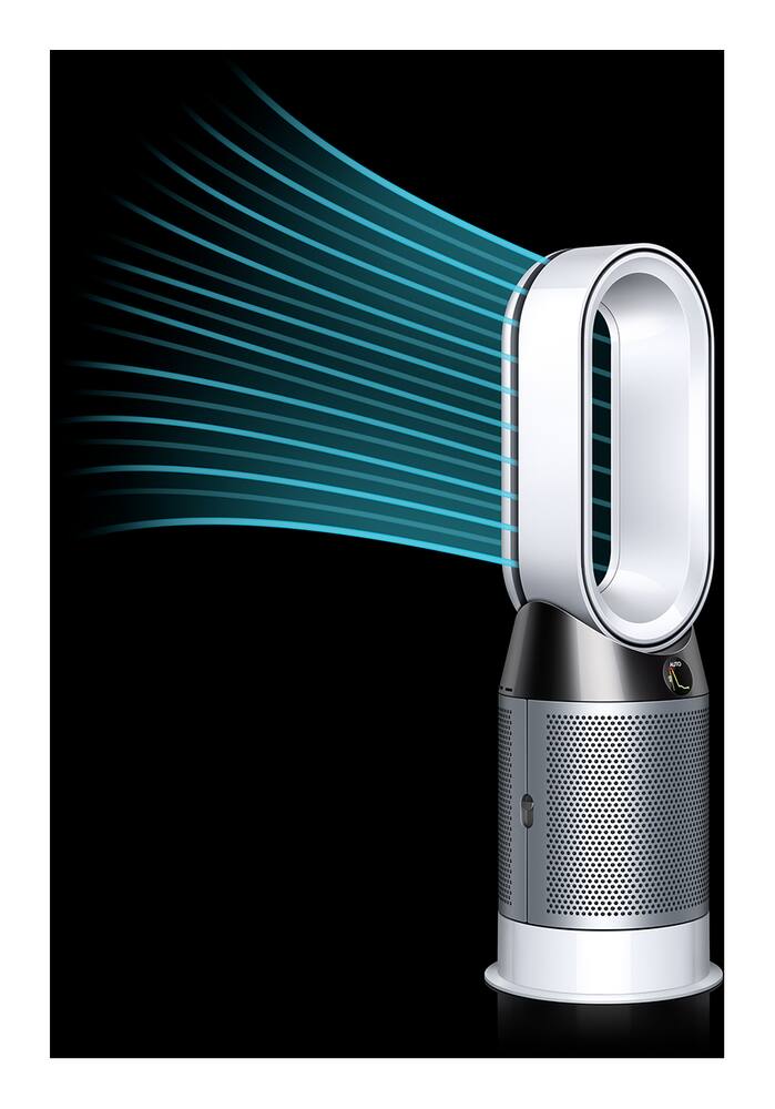 Dyson Pure Hot + Cool™ HEPA Air Purifier, Heater & Fan, White/Silver (HP04)