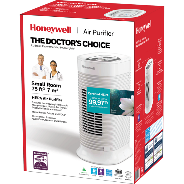 Honeywell HPA064C True HEPA Filter Air Purifier, Removes Allergens