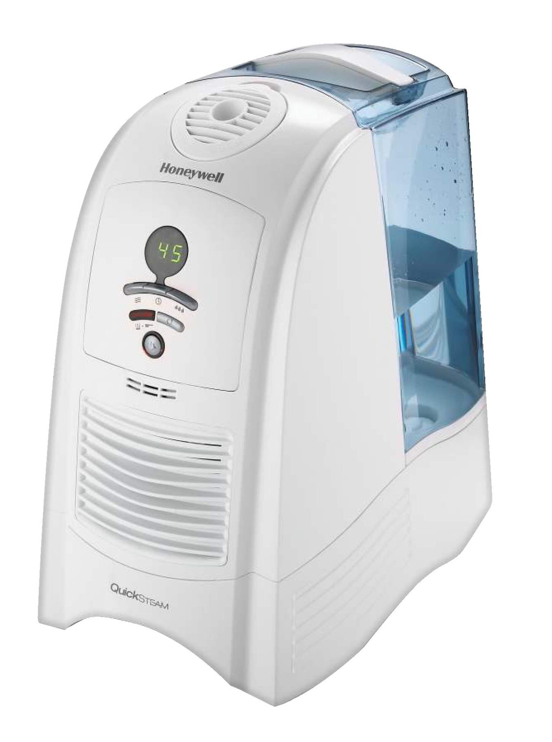 Honeywell HWM450NC QuickSteam™ Warm Mist Humidifier, 1.6-Gallon Front_Three_Fourths_Angled_Left