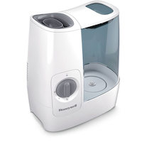 Honeywell Warm Mist HWM845WC Soothing Comfort Air Humidifier with Cup, White/Grey, 1G Front_Three_Fourths_Angled_Right