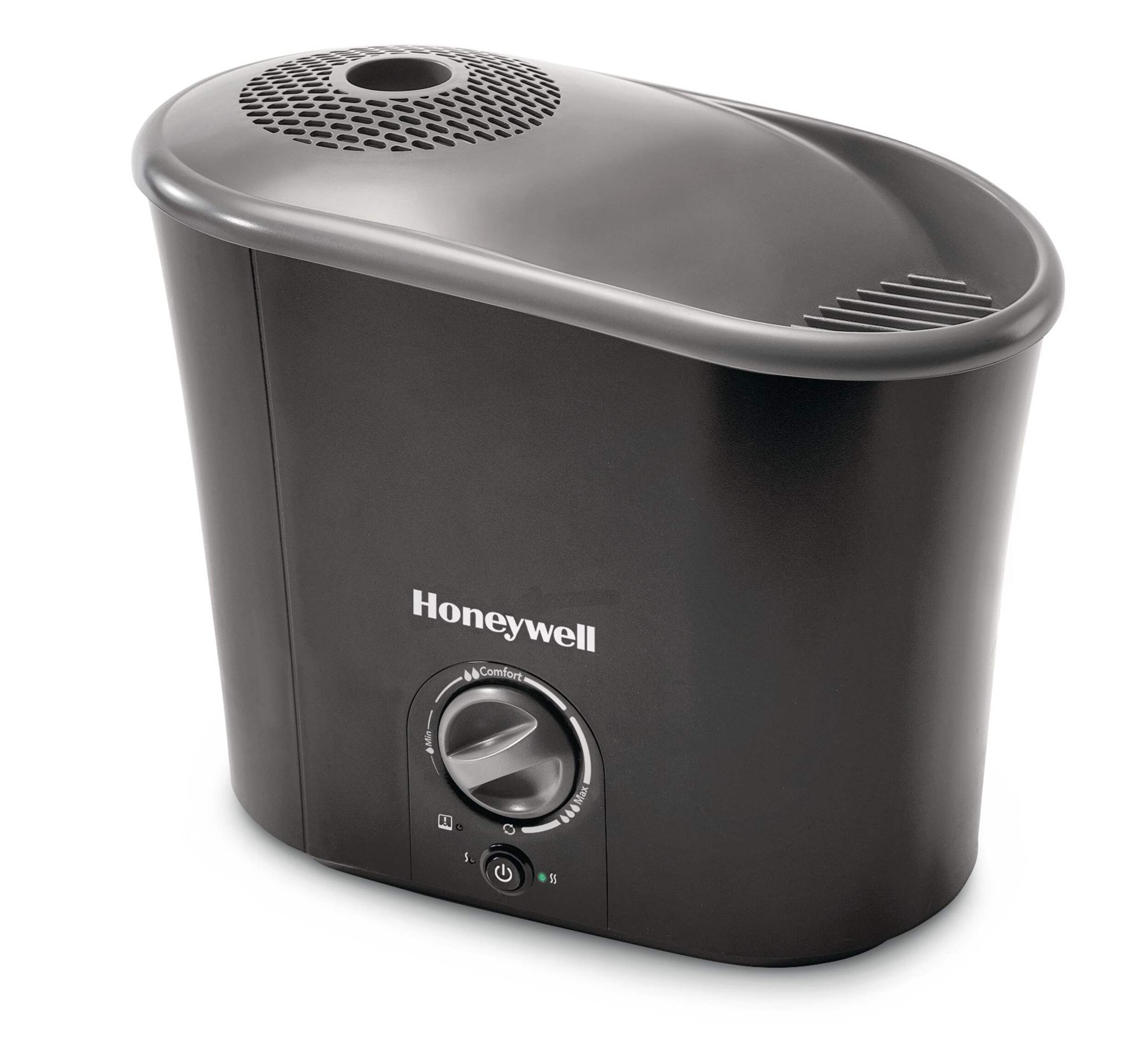 Honeywell HWM340BC Top-Fill Warm Mist Humidifier, 1.3-Gallon Front_Angled_Right