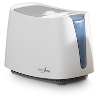 Honeywell HEV355C QuietCare Cool Moisture Air Humidifier, Easy Clean & Fill Tank, White/Blue, 3.78-L Front_Angled_Right