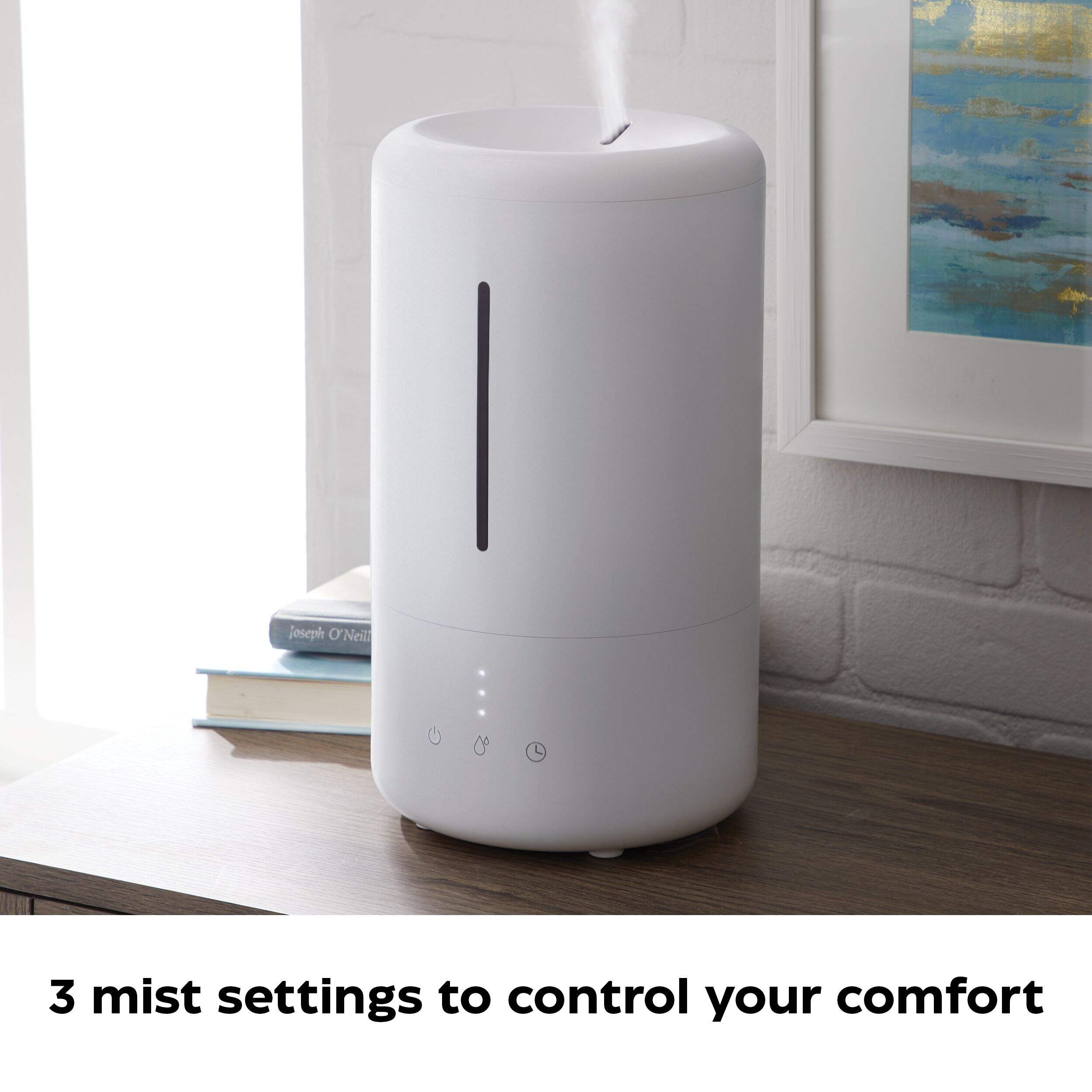 NOMA 3Speed TopFill Ultrasonic Cool/Warm Mist Air Humidifier, White