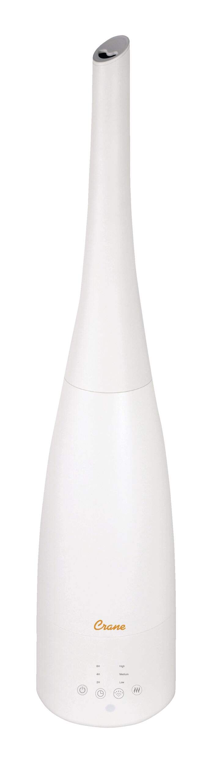 Crane EE-6907 Ultrasonic Warm & Cool Mist Air Humidifier with Tray & Remote Control, White, 2.3-L Front_Flat