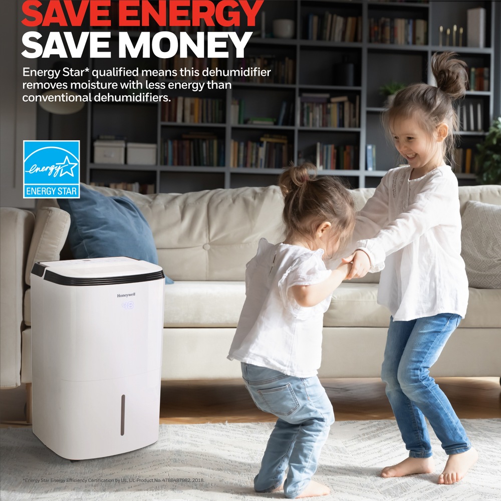 Honeywell TP70AWKN 50 Pint Portable 2Speed Smart WiFi Dehumidifier