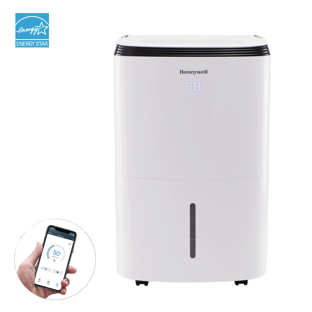 Honeywell TP70AWKN 50 Pint Portable 2Speed Smart WiFi Dehumidifier