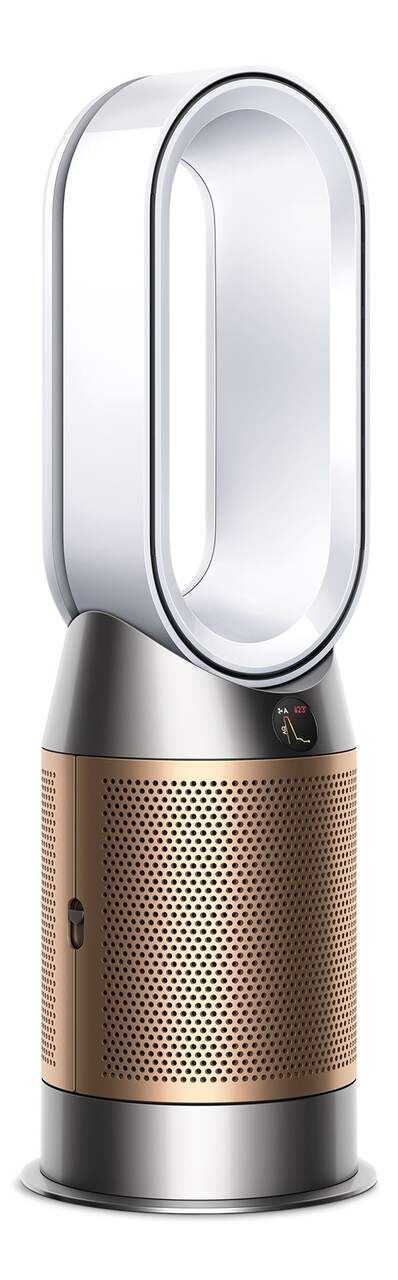 Dyson HP09 Hot + Cool™ - Purificateur d'air/radiateur/ventilateur sans  pales formaldéhyde, élimine les allergènes et les odeurs, blanc/or