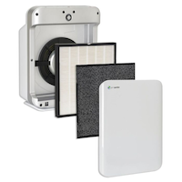 GermGuardian AC5900WCA Hi-Performance Console HEPA & UVC Air Purifier, Removes Allergens & Odours, White, Large Room Composite_or_Mixed