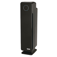 GermGuardian AC5350B Elite 4-in-1 HEPA Filter & UVC Tower Air Purifier, Removes Allergens & Odours, Black, Small-Medium Room Front_Angled_Left