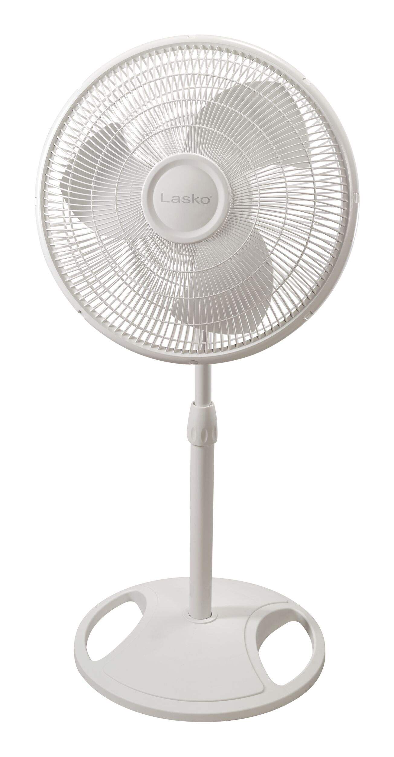 Lasko Tilt-Head Oscillating Pedestal/Stand Fan, 3-Speed, White, 16-in Front_Flat