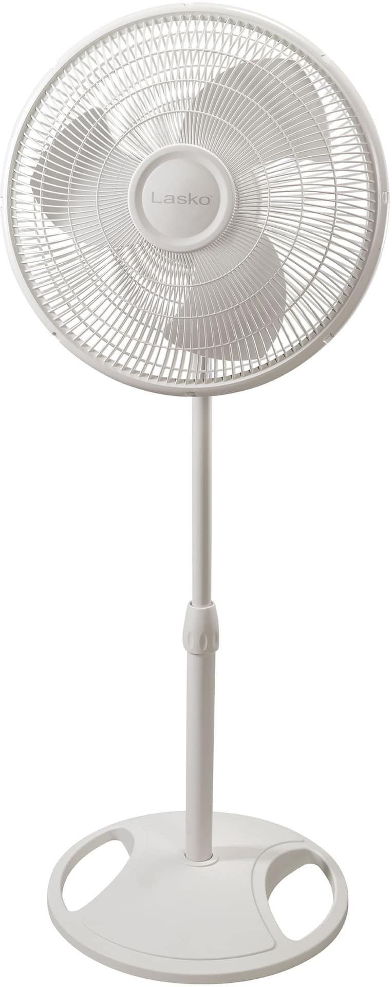 Lasko Tilt-Head Oscillating Pedestal/Stand Fan, 3-Speed, White, 16-in