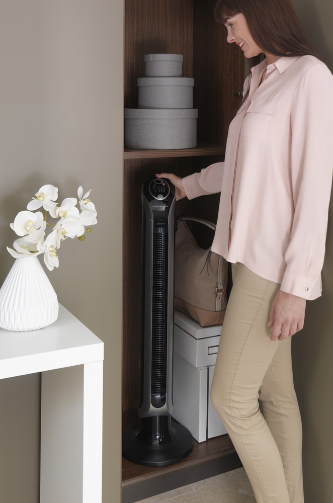 Ventilateur vertical oscillant numérique grand 180° avec