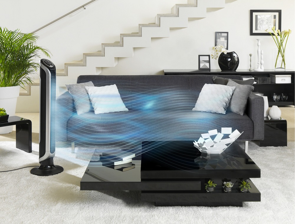 Rowenta Fresh 180° Large Digital Oscillating Tower Fan w/Remote Control