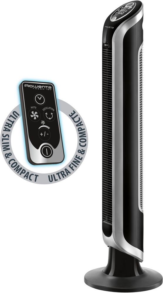 Rowenta Fresh 180° Large Digital Oscillating Tower Fan w/Remote Control