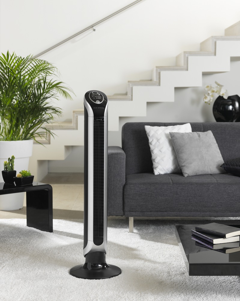Rowenta Fresh 180° Large Digital Oscillating Tower Fan w/Remote Control