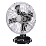For Living Portable Table/Desk Fan, 3-Speed, Metal, 8-in Front_Angled_Left