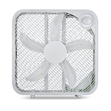 For Living Plastic 5-Blade Portable Box/Floor Fan, 2-Speed, White,  20-in Front_Flat