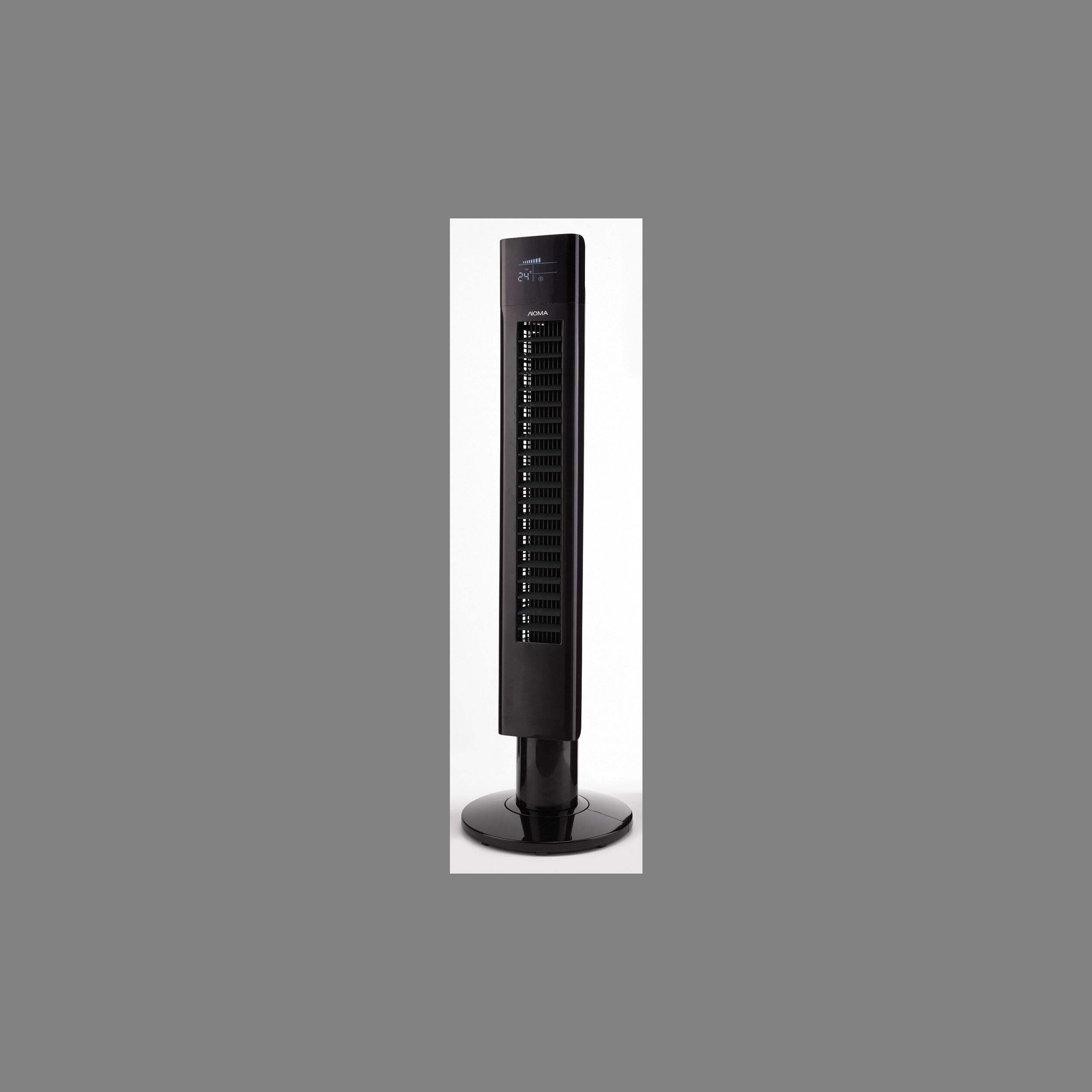 NOMA DC Motor Portable Oscillating Tower Fan w/Remote Control, 5Speed