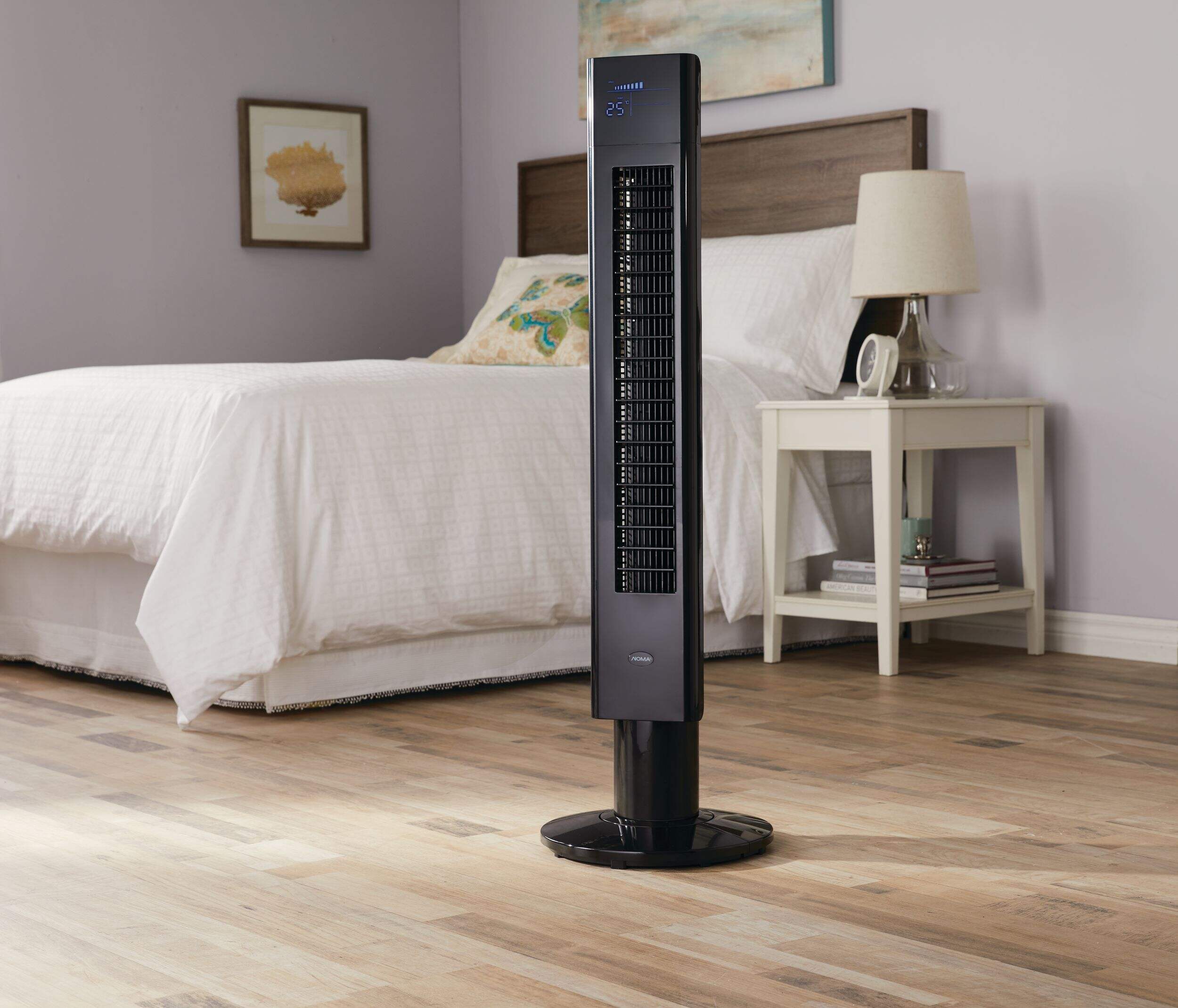 NOMA DC Motor Portable Oscillating Tower Fan w/Remote Control, 5Speed