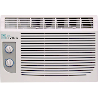 Climatiseur de fenêtre manuel For Living, 5 000 BTU, blanc Front_Flat