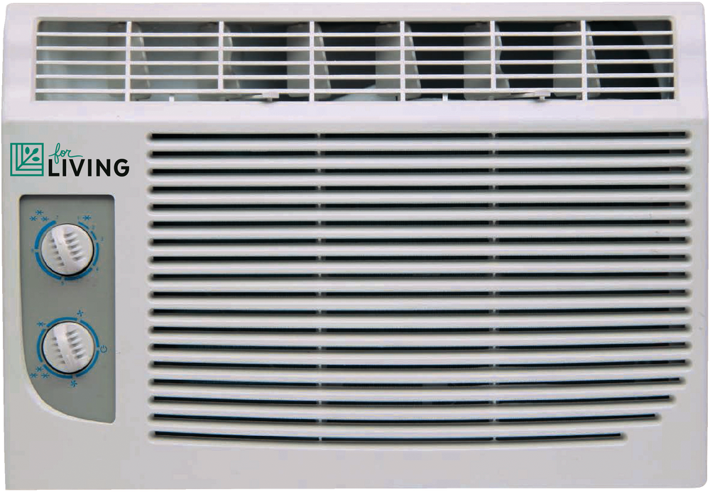 For Living Manual Window Air Conditioner/AC, 5,000BTU, White