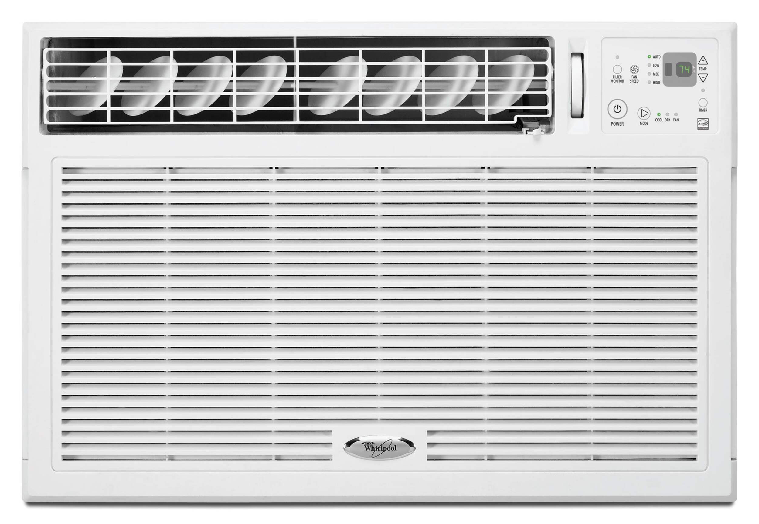 Whirlpool ACQ128PV  12,000 BTU Energy Star®  Air Conditioner Front_Flat