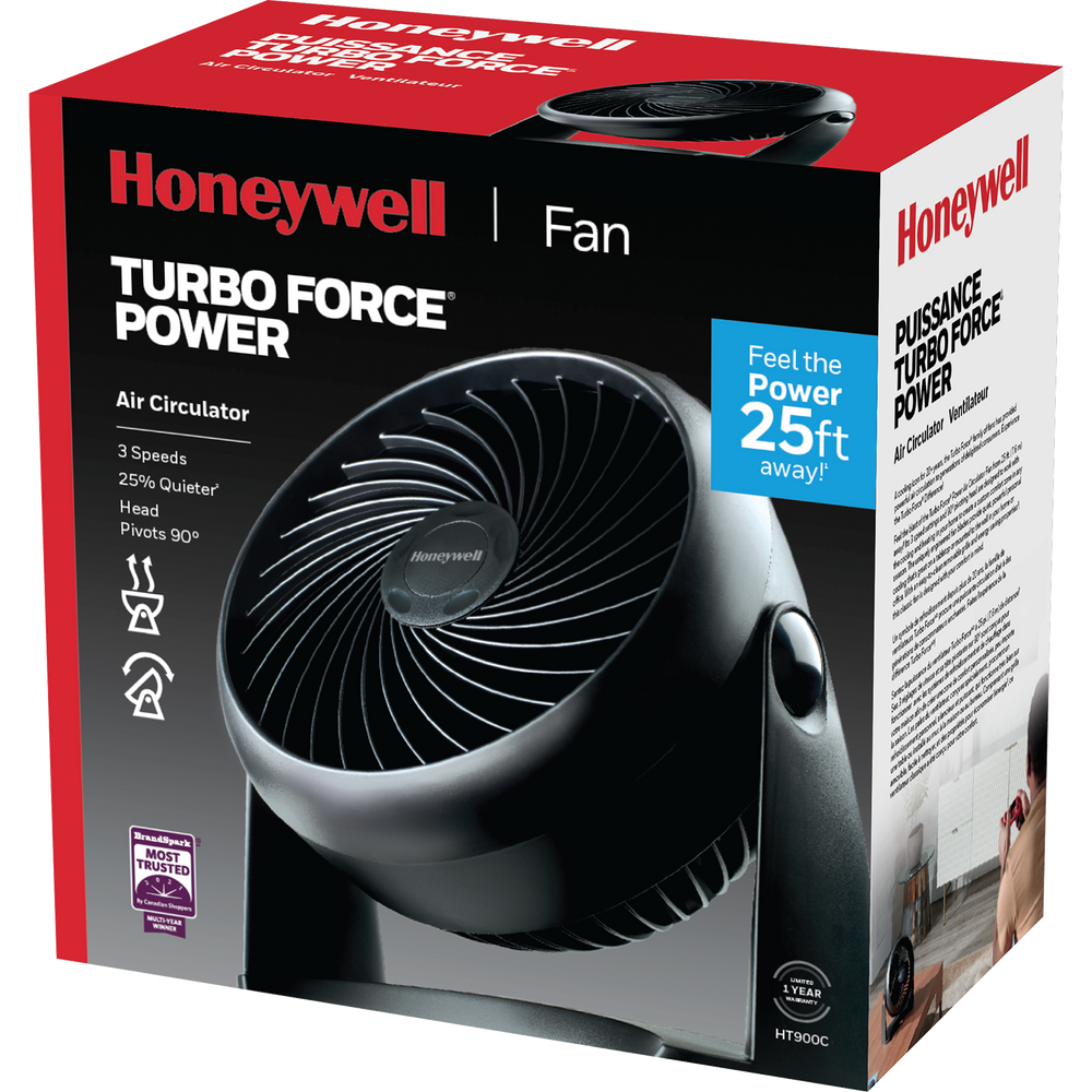 Honeywell TurboForce®Tilt-Head Portable Air Circulator Table/Desk Fan ...