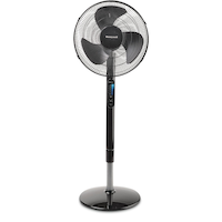 Honeywell Tilt-Head Pedestal/Stand Fan with Remote Control, 5-Speed, Black, 16-in