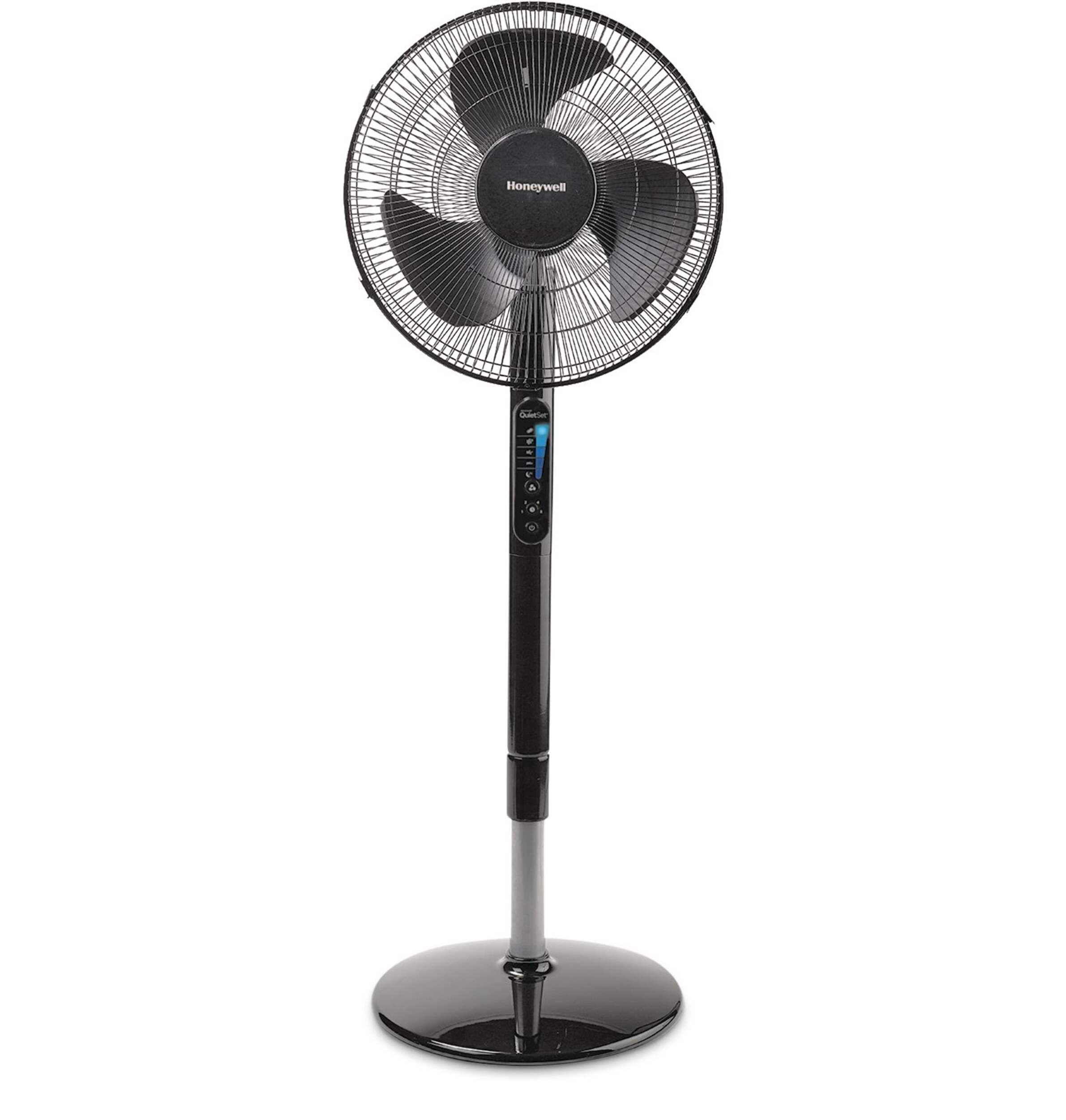 Honeywell Tilt-Head Pedestal/Stand Fan with Remote Control, 5-Speed, Black, 16-in Front_Flat