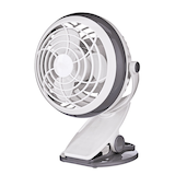 Ventilateur de bureau/table à piles/USB avec pince For Living, 4 po, variés Front_Three_Fourths_Angled_Left