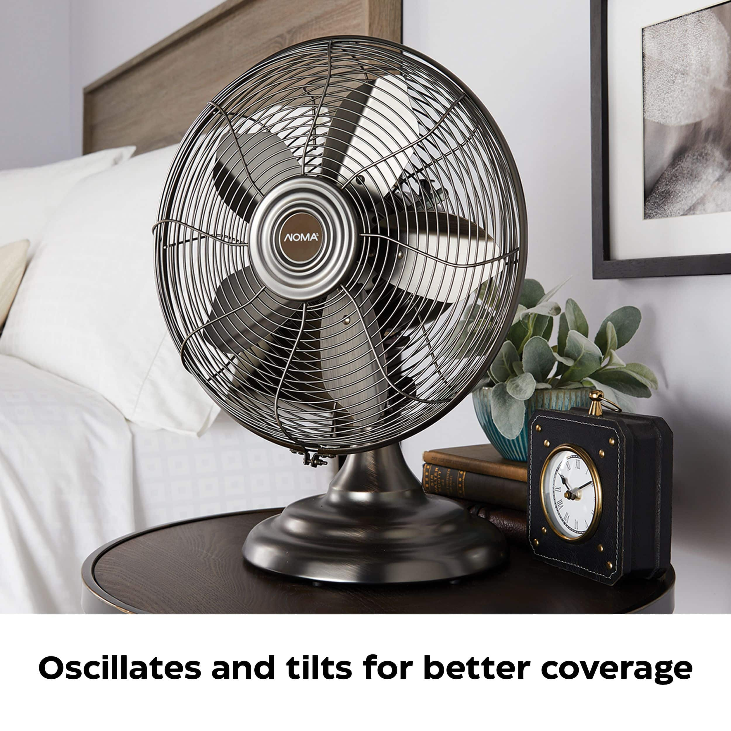 Metal table on sale top fan