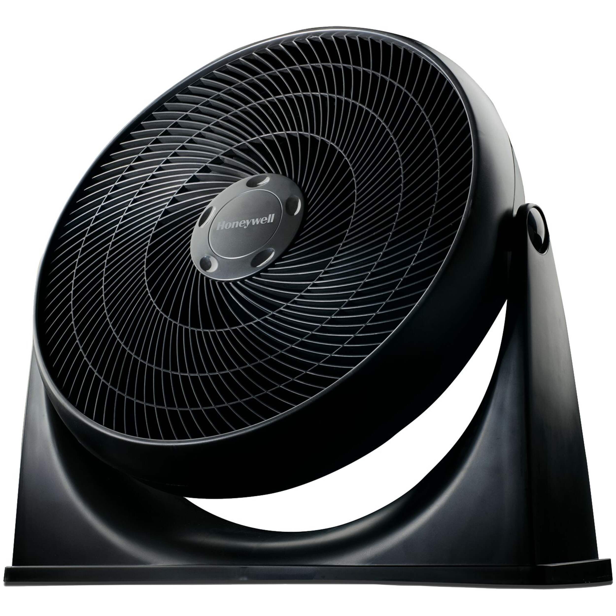 Honeywell TurboForce Portable Air Circulating Box/Floor Fan, 3-Speed, Black, 18-in Front_Angled_Left