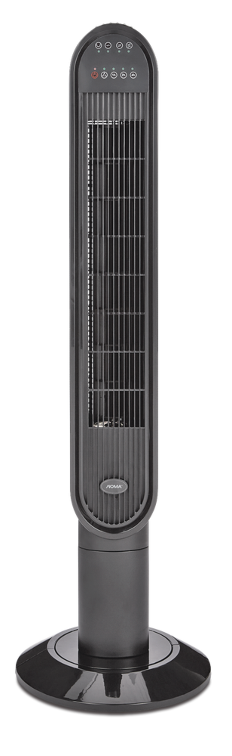 NOMA Oscillating Tower Fan w/Remote Control, 3Speed, Black, 46in
