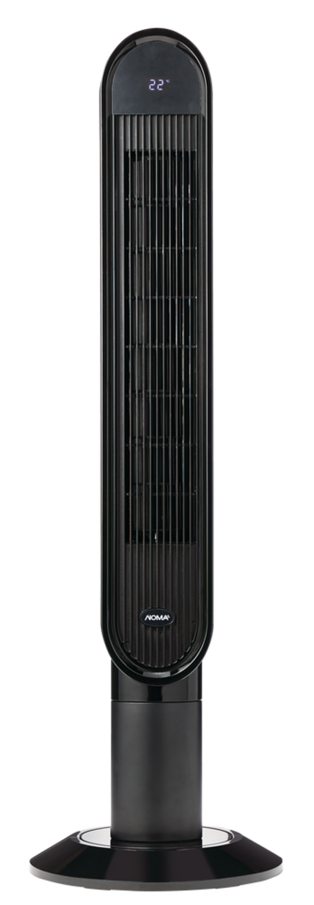 Ventilateur vertical oscillant NOMA avec télécommande, 3 vitesses, noir, 46  po