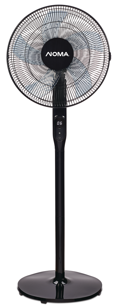 DC Oscillating Pedestal/Stand Fan w/Remote Control & Adjustable Height, 12-Speed, 16-in NOMA
