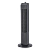 Ventilateur vertical oscillant compact For Living, 3 vitesses, noir, 28 po Front_Three_Fourths_Angled_Left
