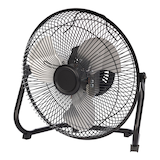 For Living Portable Oscillating Box/Floor Fan, 3-Speed, Metal, 9-in Front_Angled_Left