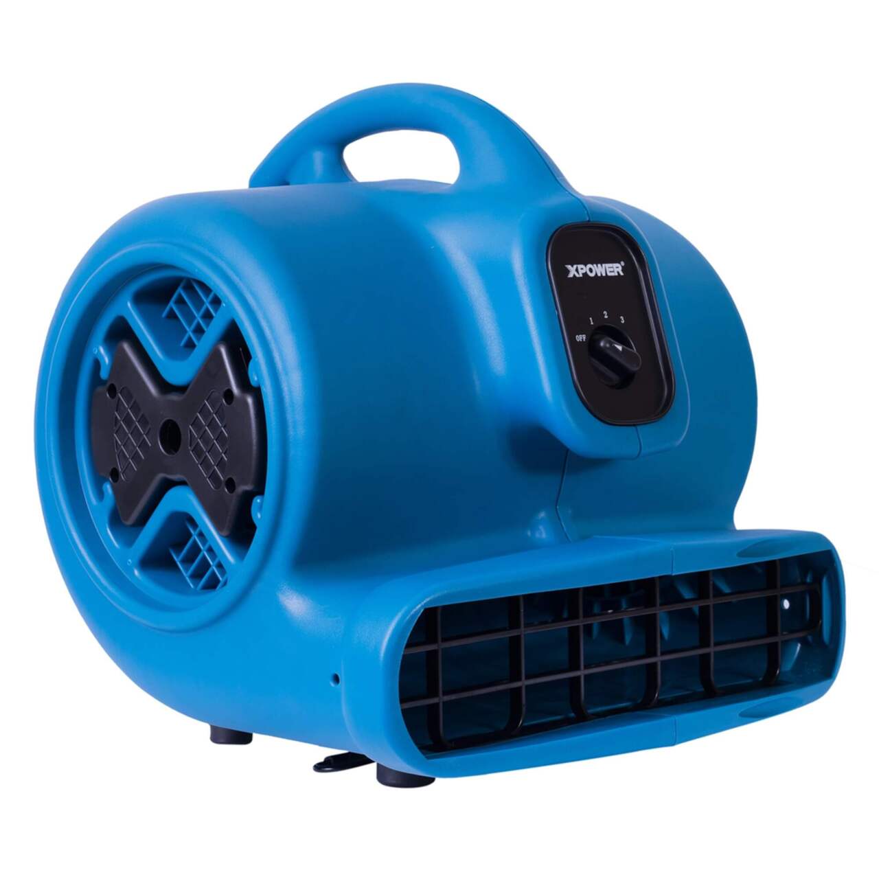 XPOWER P-630 Compact Air Mover, Carpet Dryer, Utility/Floor Fan & Blower,  1/2 HP, 3-Speed, 2800 CFM, Blue