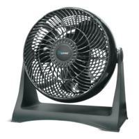 Ventilateur de table/de bureau portable turbo à fixation murale For Living, noir, 8 po Front_Three_Fourths_Angled_Left