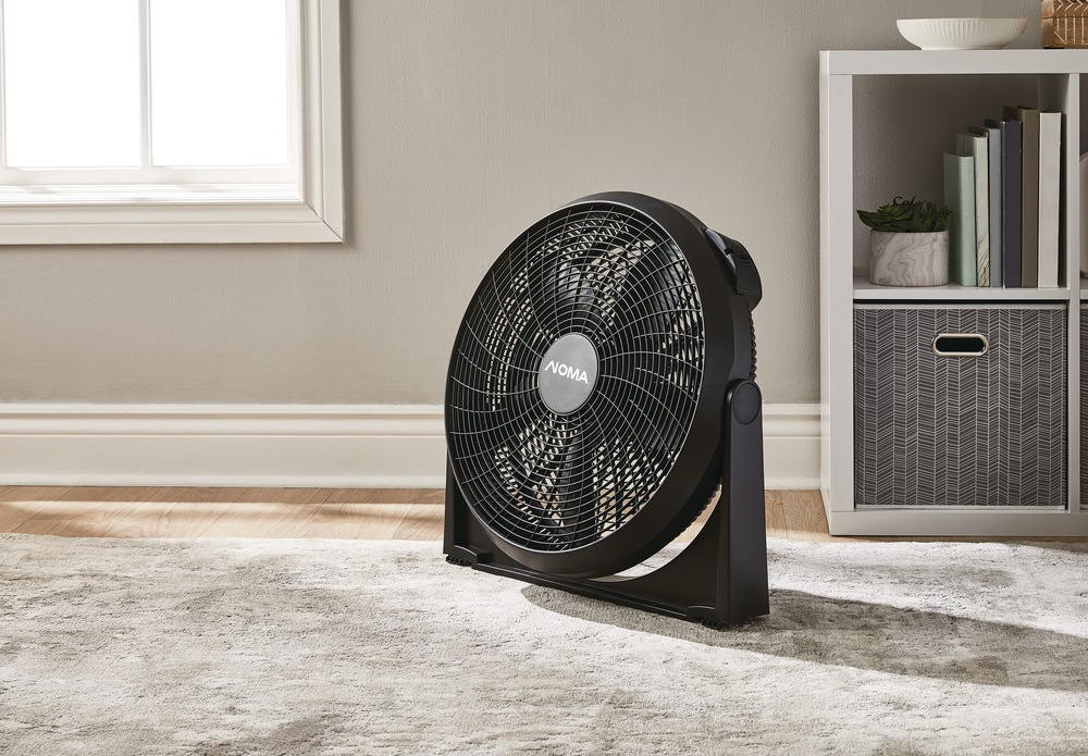 NOMA Wall Mounted 5Blade Portable Air Circulating Floor Fan, 3Speed